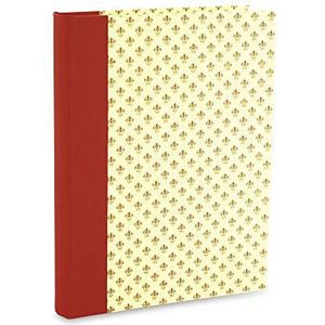 Mareli Fotoalbum 23 x 30 cm, 60 pagina's met rode varese fluwelen kaart met gouden versieringen en rode achterkant van katoen