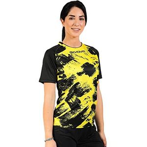 GIVOVA Art Interlock Unisex T-shirt, geel/zwart, XXL, Geel/Zwart