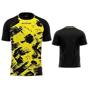 GIVOVA Art Interlock Unisex T-shirt, geel/zwart, XXL, Geel/Zwart