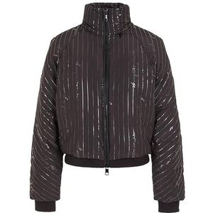 Armani Exchange Veste à manches longues et col tortue, style décontracté pour femme, Black Signature, L