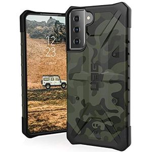 Urban Armor Gear Pathfinder Samsung Galaxy S21+ 5G (6,7 inch) hoes compatibel met draadloos opladen, militaire standaard, ultradunne hoes Bumper) – Forest Camo