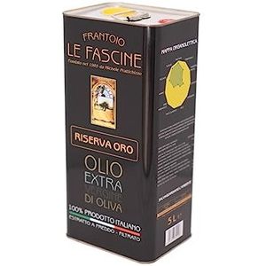 Le Fascine Novello 2020 – extra zuivere olijfolie vers geperst ORO NOVELLO 100% Italiaans kaltextract in een blik van 5 liter, 100% gemaakt van Provenceal-olijven (Peranzane)