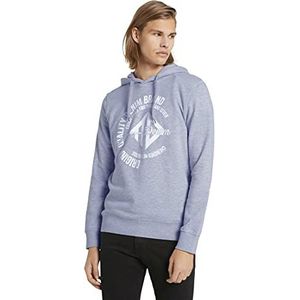 Tom Tailor Denim Logo-Print Hoodie trainingspak voor heren, 15398 – lichtgrijs gemêleerd, L, 15398, lichtgrijs gemêleerd