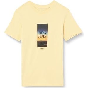 JACK & JONES T-shirt pour garçon, Paille italienne, 128