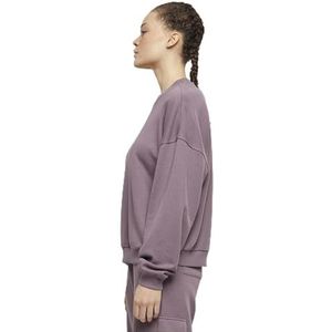 Urban Classics Sweat-shirt surdimensionné pour femme en tissu éponge clair, col rond, pull décontracté pour femme, coupe surdimensionnée, Violet délavé, 4XL