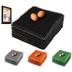 Roosty's Set van 6 gemakkelijk te wassen nestmatten voor kippenhok, nestkast, nestkast en kippenhok, accessoires voor kippenhok