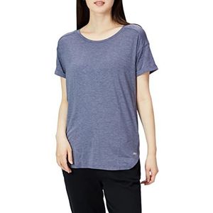 Amazon Essentials Studio dames lichtgewicht casual pasvorm ronde hals T-shirt (verkrijgbaar in grote maat), nachtschaduw gemêleerd blauw, XS