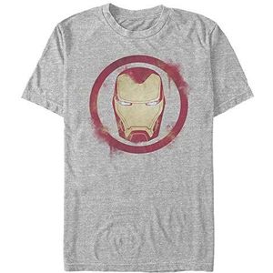 Marvel Avengers Endgame-Iron Man Spray Logo Organic Melange Grey, S, Melange Grey