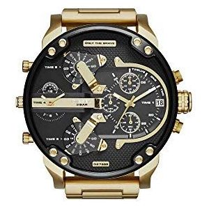 Diesel Mr. Daddy Herenhorloge, multifunctioneel uurwerk met siliconen armband, roestvrij staal of leer, Sport