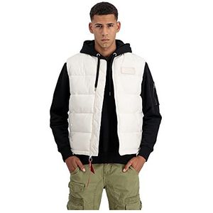 ALPHA INDUSTRIES Heren Vest LW Jet Stream White, Maat L, Jet Stream White, L, Jet Stream White