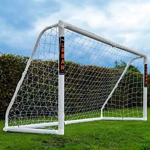 Voetbal Flick All Weather uPVC voetbaldoel met UV-behandeld, 70 mm dikke palen (afmetingen: 6x4, 8x4, 8x6, 12x6)