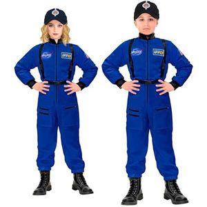 Widmann - Astronautenkostuum voor kinderen, ruimtepak, blauw pak, Space Girl/Boy, lift