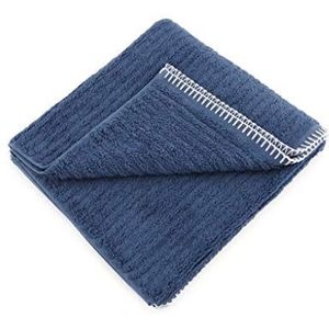 Heckett Lane Badhanddoek, 60% bamboe-viscose, 40% katoen, blauwe jeans, 60 x 110 cm, 2,0 stuks