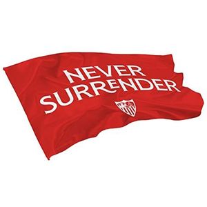 Sevilla F.C. Vlag Never Surrender, Rood, 150 x 100 cm