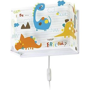 Dalber Wandlamp kinderen dinosaurus dino meerkleurig dieren 73458 E27