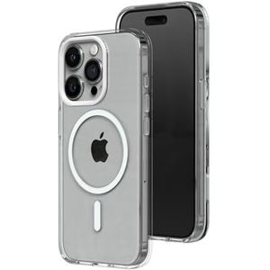RHINOSHIELD Transparante hoes compatibel met Magsafe voor [iPhone 15 Pro Max] | Superieure magnetische sterkte, hoge transparantie en vergeelt niet. Aanpasbaar - White Contour fotolenzen