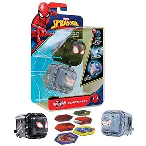 Battle Cubes Set van 2 Spiderman schaarset - Rhino and Miles Morales - steenpapier