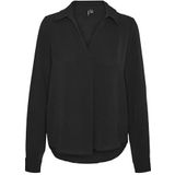 VERO MODA Vmalva Damesblouse met lange mouwen L/S Wvn Ga, zwart.