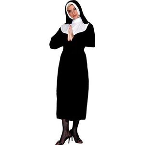 Smiffys Religieus kostuum zwart met jurk en hoofddeksel, maat S