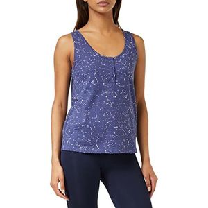 People Tree Constellation Pyjama Gilet Haut Femme, Bleu, 44