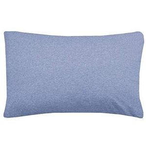 Sleepdown Standaard Jersey kussenslopen set van 2 kussenslopen kussenslopen Warm Comfortabel onderhoudsvriendelijk Uni kleur 50x75 cm lichtblauw