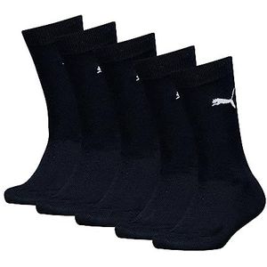 PUMA Sokken (5 stuks), uniseks en kinderen, zwart.