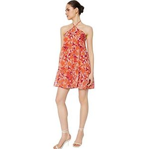 Trendyol Trendyol Trendyol geweven jurk voor dames, rechte pasvorm, geweven jurk voor dames (1 stuk), Oranje
