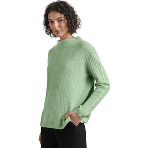 Street One A303049 Gezellige trui met contrasterende details voor dames, Gleam Green Mel.