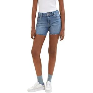 TOM TAILOR Denim 1035443 Cajsa Jeans Dames Shorts (1 stuk), 10119 - Used Denim Blauw