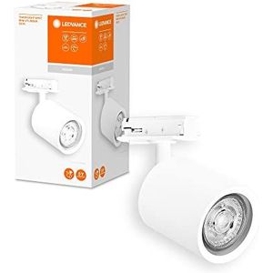 LEDVANCE TRACKLIGHT Mini-raillampkop, zwart, met GU10-fitting, kan worden uitgerust met normale of intelligente lamp, wifi, lofttype-design, IP20 bescherming