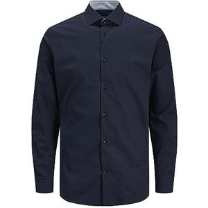 JACK & JONES Jprblaparker Detail Shirt L/S Noos Vrijetijdshemd voor heren, Perfect marineblauw