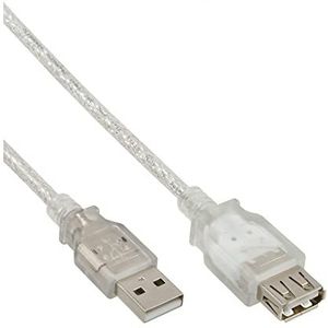 InLine 0,5 m USB 2.0 USB-kabel 0,5 m zwart - USB-kabel (0,5 m, stekker/bus, 480 Mbit/s, zwart)