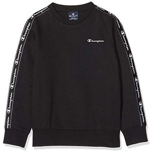 Champion Seasonal Taped Logo jongens sweatshirt, zwart.