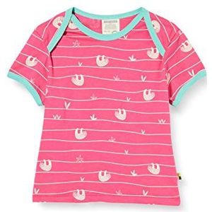 Loud + Proud Allover T-shirt met print biologisch katoen, roze (Azalea Aza), 74/80 babymeisjes, Roze