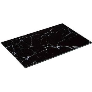 5five - glazen snijplank 30x20cm zwart marmer effect