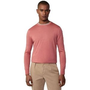 Hackett London Gmd Merino Silk Crew Sweatshirt voor heren, Oranje (Dark Perzik)