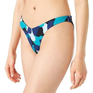 sloggi Shore Dames bikini string met bloemenpatroon, Blauw - Dark Combinatie