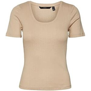 Vero Moda Vmcasja SS Top Noos T-shirt voor dames, Ierse crème, XXL, Ierse crème