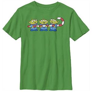 Disney Pixar Toy Story Aliens Candy Cane Holiday Boys T-shirt, groen, XS, Kelly Groen