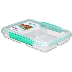 Sistema To Go transparante voedsel bewaarbox met gekleurde clips, 820 ml