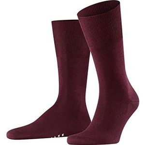 FALKE Airport herensokken, wol, merinowol, katoen, zwart, grijs, meer kleuren, dun, warm, ademend, zonder motief, voor alle gelegenheden in de winter, 1 paar, rood (Barolo 8596), 39-40 EU