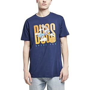Mister Tee Space Jam Bugs Bunny T-shirt voor heren met print op de voorkant, verkrijgbaar in zwart, wit, beige, blauw, XS-XXL, Lichtblauw