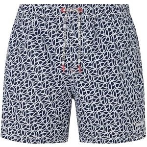 Pepe Jeans Short de bain imprimé P pour homme, Bleu marine, M