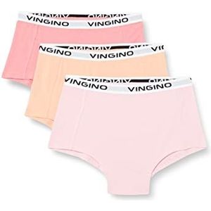 Vingino Hipster boxershorts voor meisjes, verpakking van 3 stuks, Roze/Veelkleurig