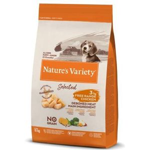 Nature's Variety Selected - Droogvoer voor Junior honden in alle maten – graanvrij – met kip in de open lucht – 10 kg