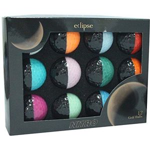 Nitro Eclipse Golfballen, heren, zwart/meerkleurig