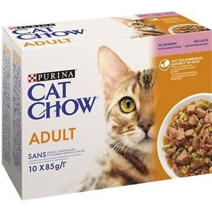 Cat Chow Droogvoer voor volwassenen, rijk aan zalm/groene bonen, voor katten