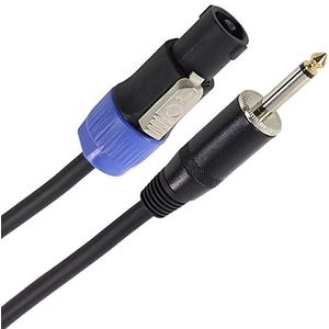 Plugger, Kabel voor luidspreker/versterker Speakon naar TSstekker (mono), 6,35 mm, lengte 15 m, geluidsluidspreker, versterker, Easy serie audioprofis
