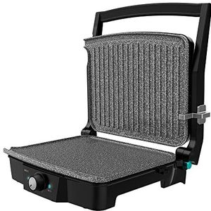 Cecotec Rock'nGrill 2000 Stone Ceramic Mix&Grill elektrische grill, elektrische grill, grillplaat en sandwichapparaat, keramische coating, vetopvangbak