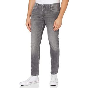 Tom Tailor Denim heren Jeans Aedan Straight', Grijs (10219 - Gebruikte Mid Stone Grey), 32W / 36L